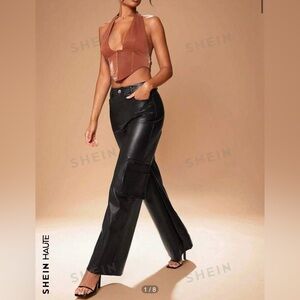 Cargo leather pants.